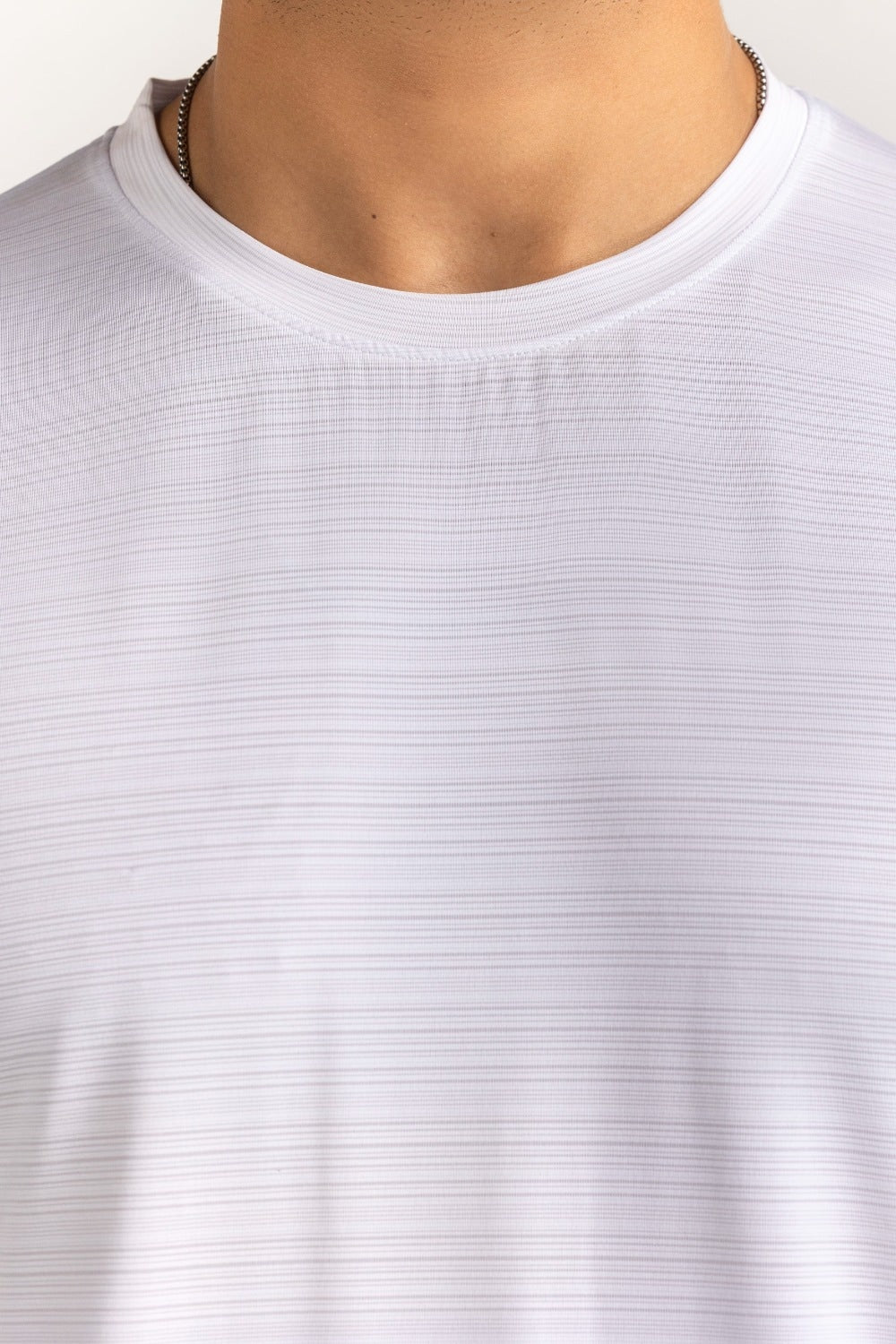 White Textured Tee AW-TS24-018
