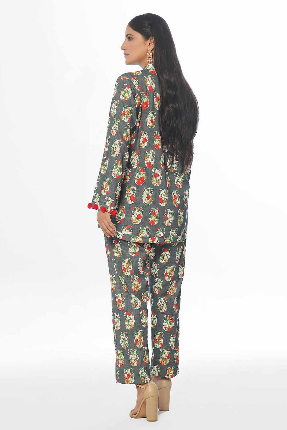 2 Piece Unstitched Printed Khaddar Suit