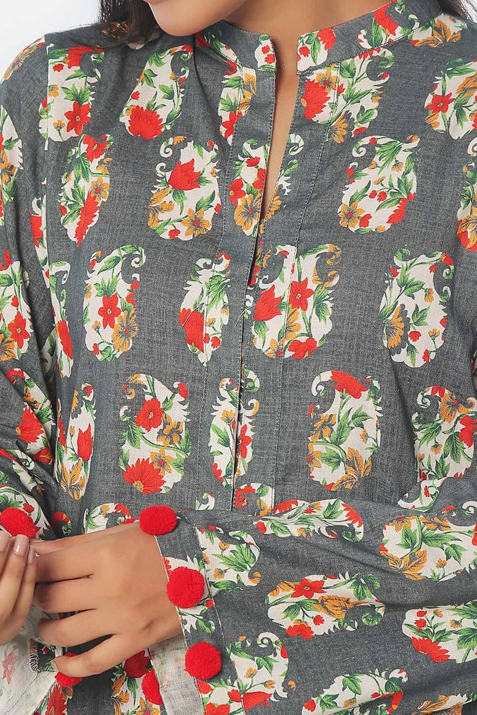 2 Piece Unstitched Printed Khaddar Suit