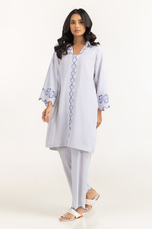 Yarn-dyed Embroidered Co-Ord Set IPST-44693