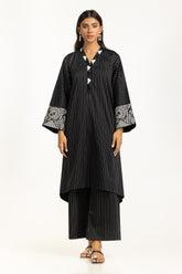 Yarn-dyed Stripe Embroidered Co-Ord Set IPST-55274