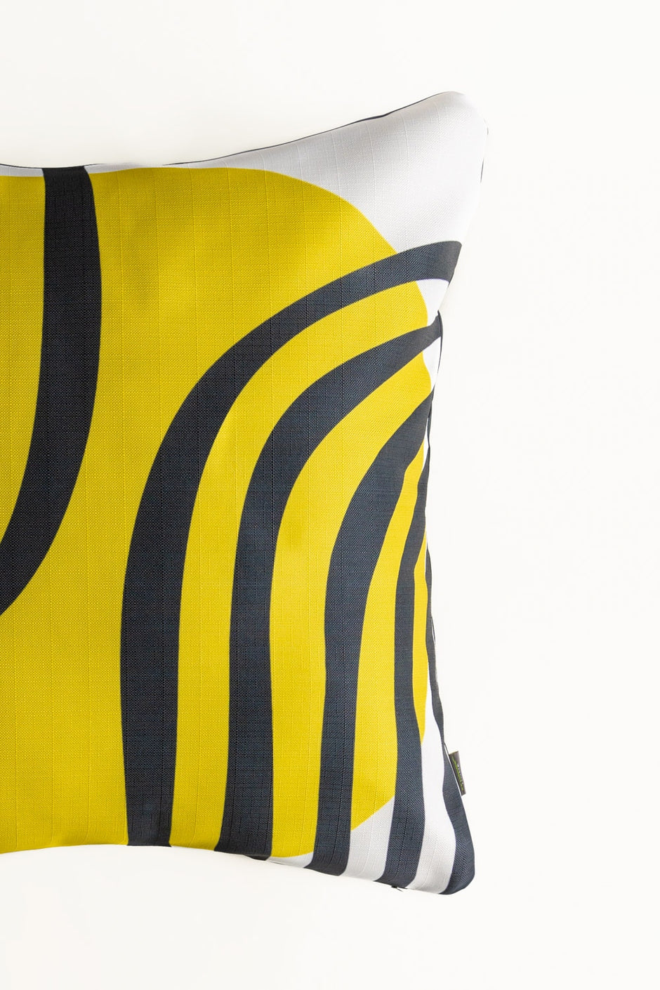 Yellow Oval Digital Printed Cushion Cover