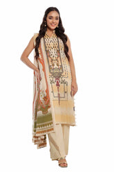 3 Piece Unstitched Printed Lawn Suit CLP-42141
