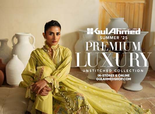 Unstitched Luxury Lawn Collection 2025 - Gul Ahmed Premium Lawn Collection
