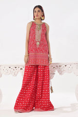 2 Piece Unstitched Embroidered Gold Printed Lawn suit TL-52031