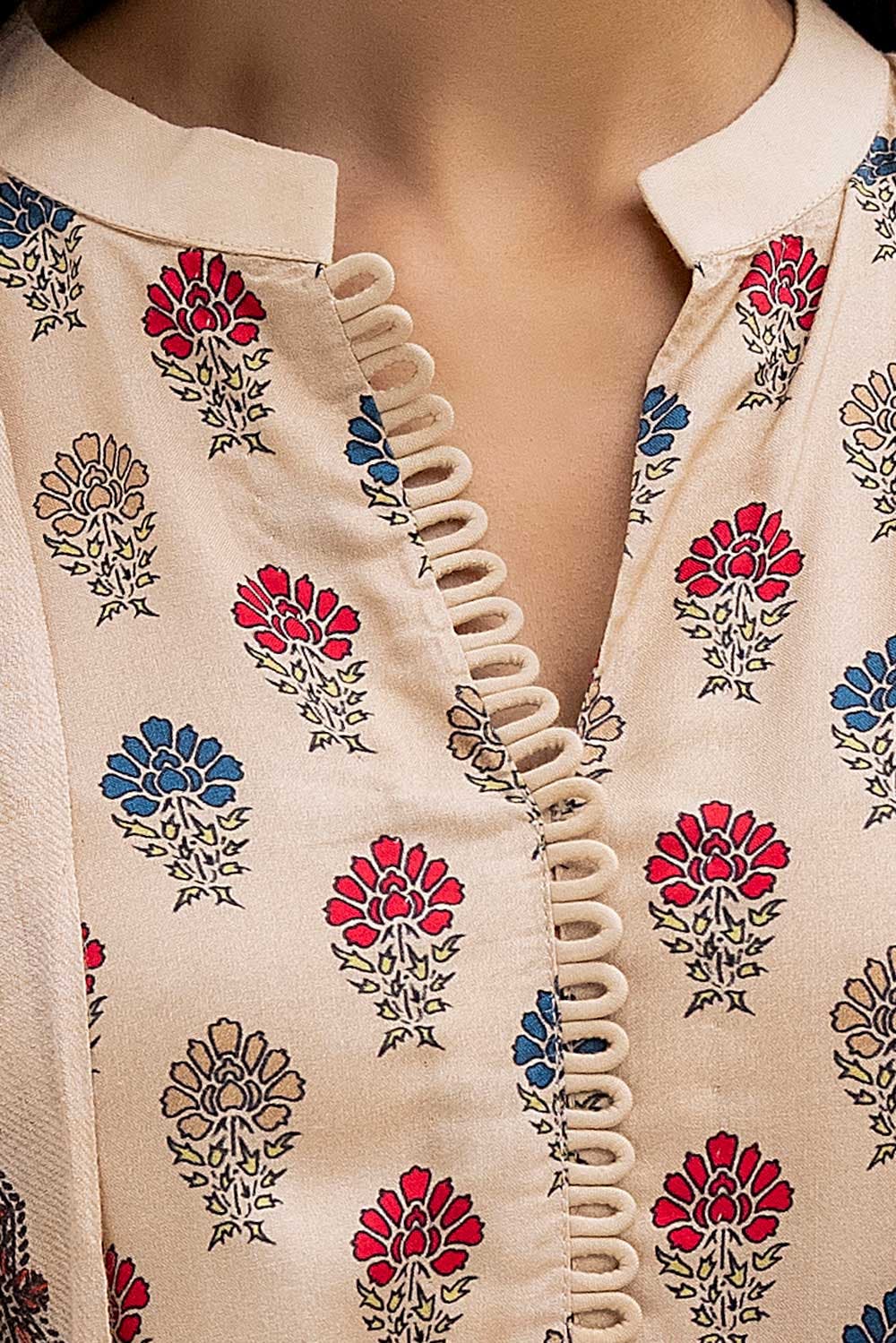 3 Piece Unstitched Printed Linen Suit with Embroidered Printed Pashmina Dupatta AP-42049