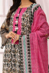 3 Piece Unstitched Embroidered Printed Lawn Suit with Printed Lawn Dupatta CL-52314