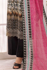 3 Piece Unstitched Embroidered Printed Lawn Suit with Printed Lawn Dupatta CL-52314