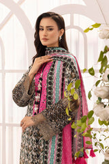 3 Piece Unstitched Embroidered Printed Lawn Suit with Printed Lawn Dupatta CL-52314