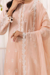 3 Piece Unstitched Schiffli Embroidered Printed Lawn Suit with Embroidered Lawn Dupatta CL-52398