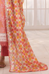 3 Piece Unstitched Embroidered Printed Lawn Suit  CL-52001