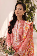 3 Piece Unstitched Embroidered Printed Lawn Suit  CL-52001