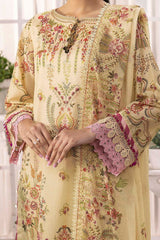 3 Piece Unstitched Printed Lawn Suit with Schiffli Lace Printed Lawn Dupatta CL-52098