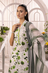 3 Piece Unstitched Schiffli Embroidered Lawn Suit with Printed Lawn Dupatta CL-52481
