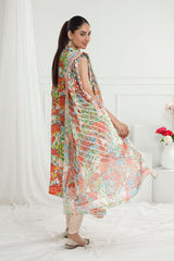 3 Piece Unstitched Printed Pure Bamboo Silk Suit with Printed Silk Dupatta BS-52003