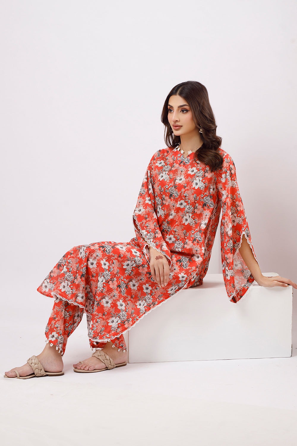2 Piece Unstitched Printed Lawn Suit TLP-42038