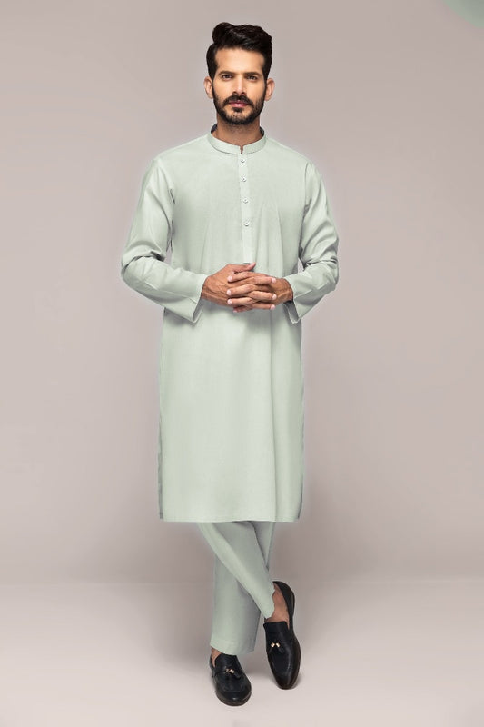 Light Green Unstitched Fabric Capri Latha