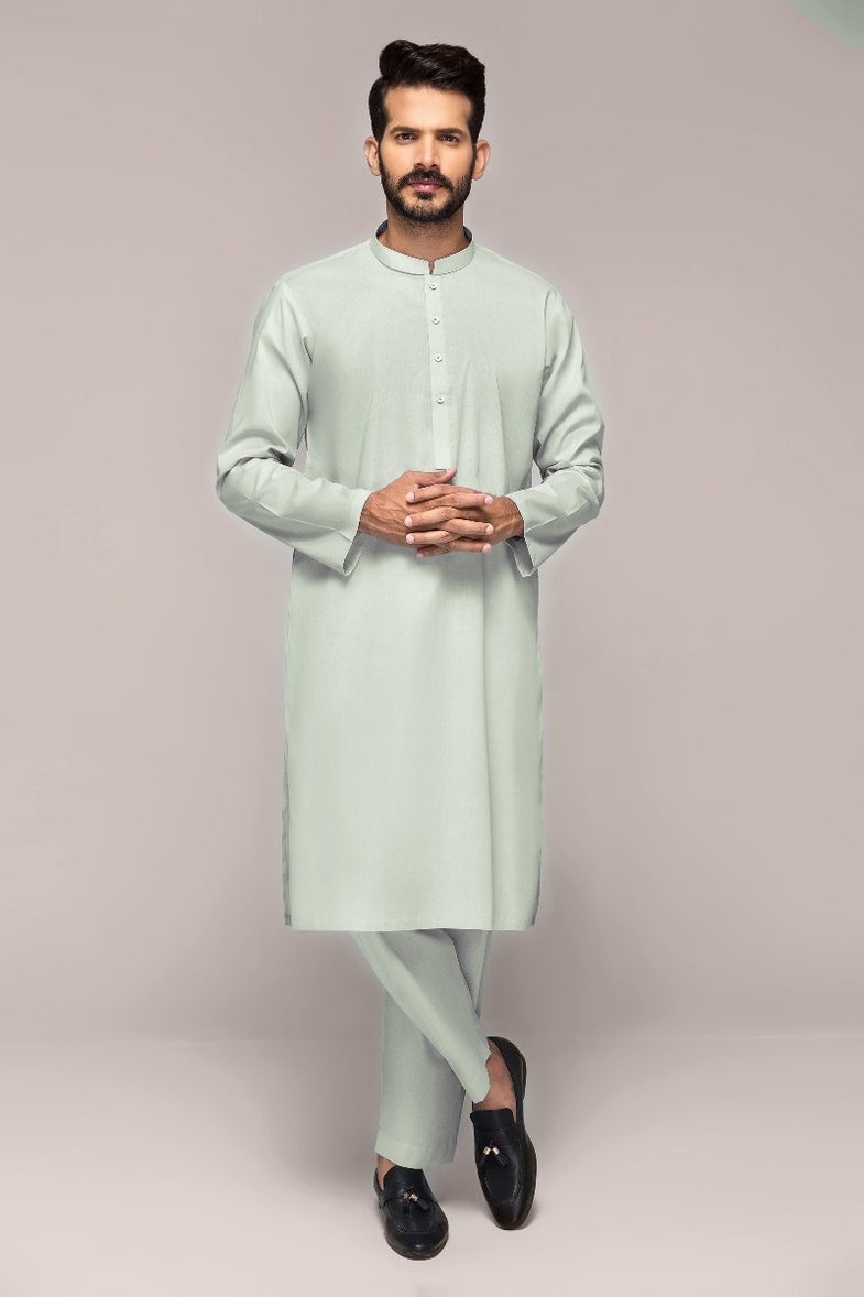 Light Green Unstitched Fabric Capri Latha