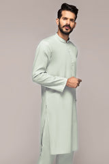 Light Green Unstitched Fabric Capri Latha