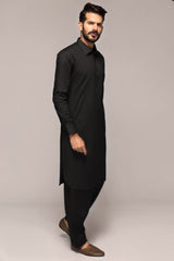 Black US PIMA Silver Unstitched Fabric