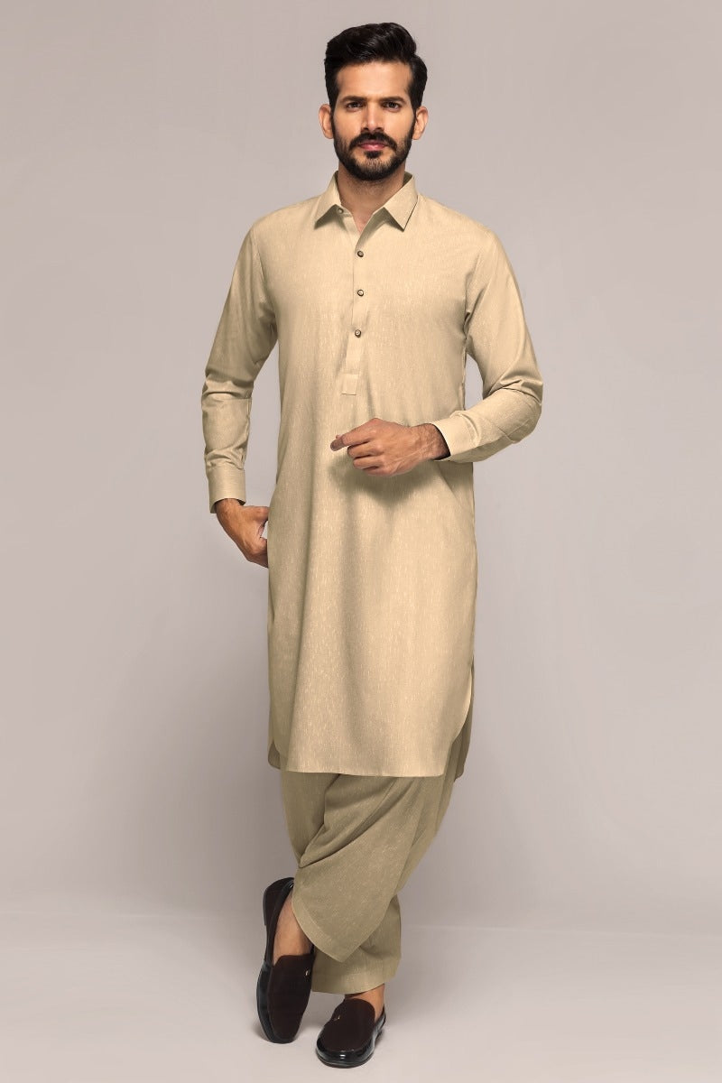 Light Beige Unstitched Fabric Gul Comfort