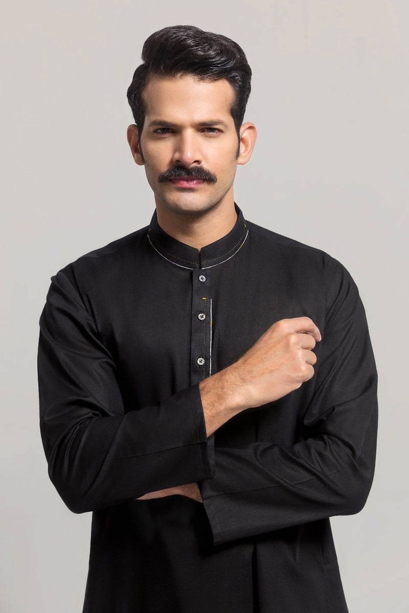 Black F-Cambric Unstitched Fabric