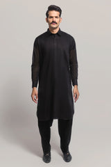Black GUL RUBIA LAWN Unstitched Fabric