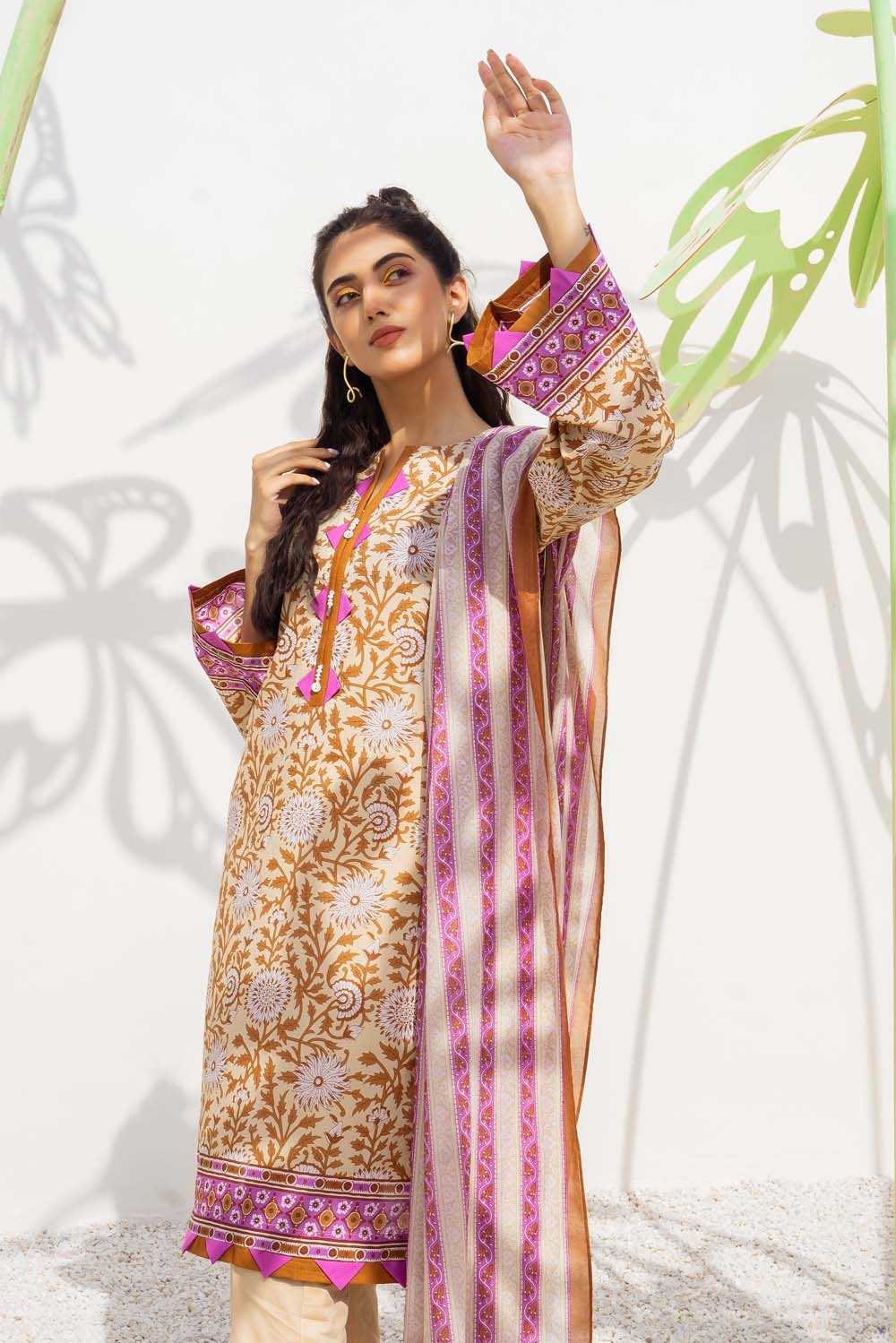 2 Piece Unstitched Lawn Printed Suit TL-353 A