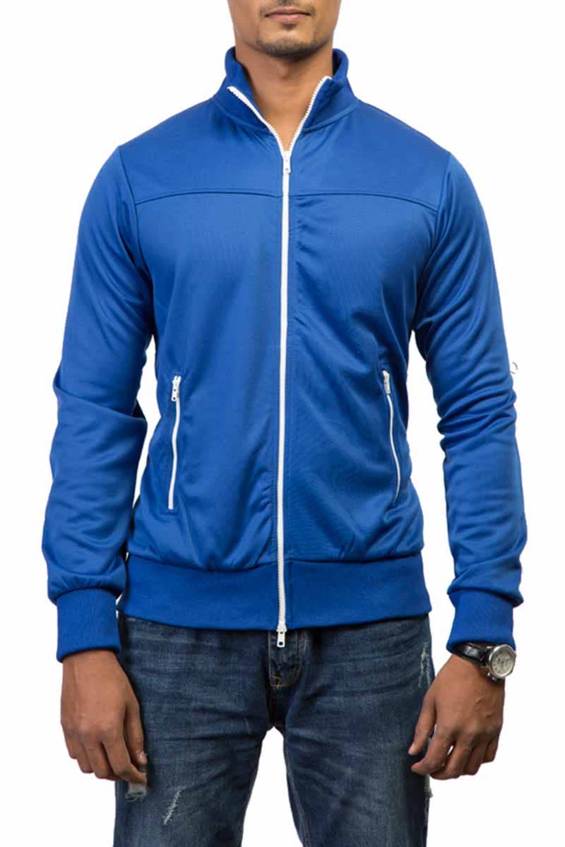 Royal Blue Mock Neck Jacket JKT-MNZ-D49