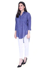 Indigo 1 Piece Printed Cambric Shirt GLS-18-63