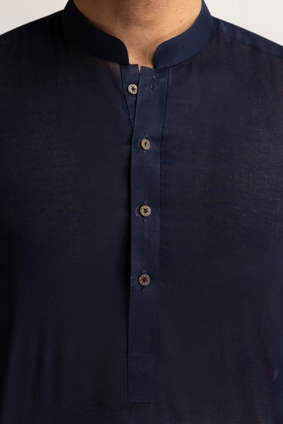 Navy Blue GUL RUBIA LAWN Unstitched Fabric