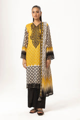 3 Piece Unstitched Embroidered Printed Lawn Suit with Printed Lawn Dupatta CL-52316