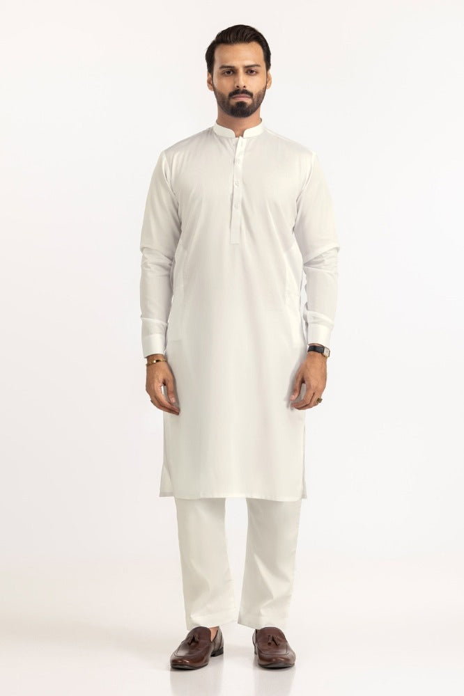 Off White Unstitched Fabric PLATINUM LATHA
