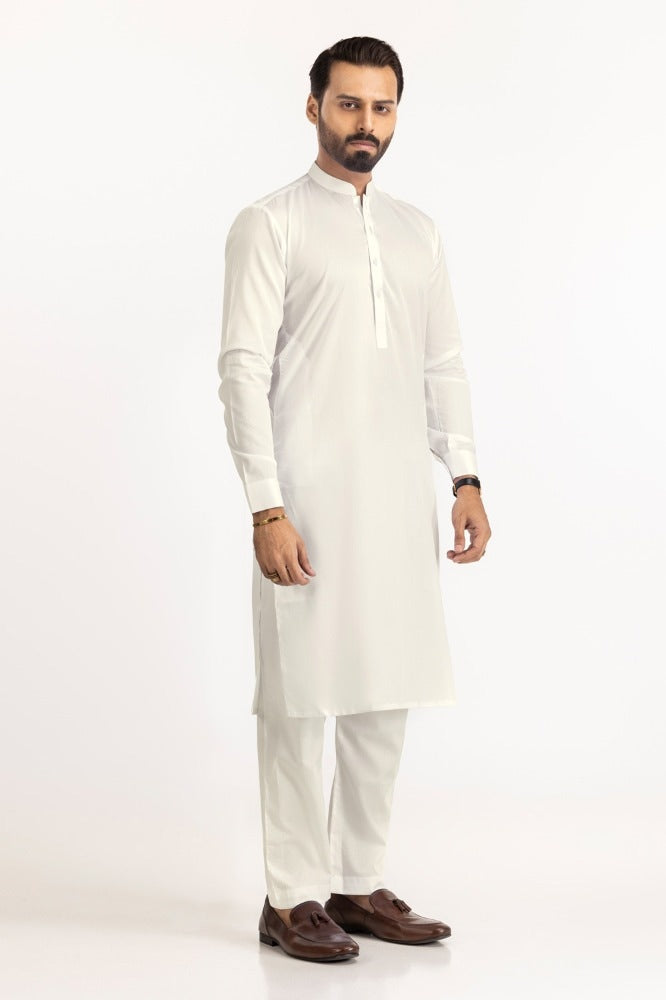 Off White Unstitched Fabric PLATINUM LATHA
