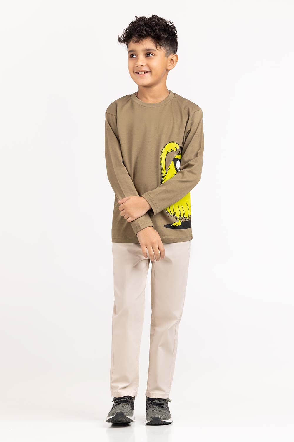 Toddler Boy Olive Knit T-Shirt 224-513-023