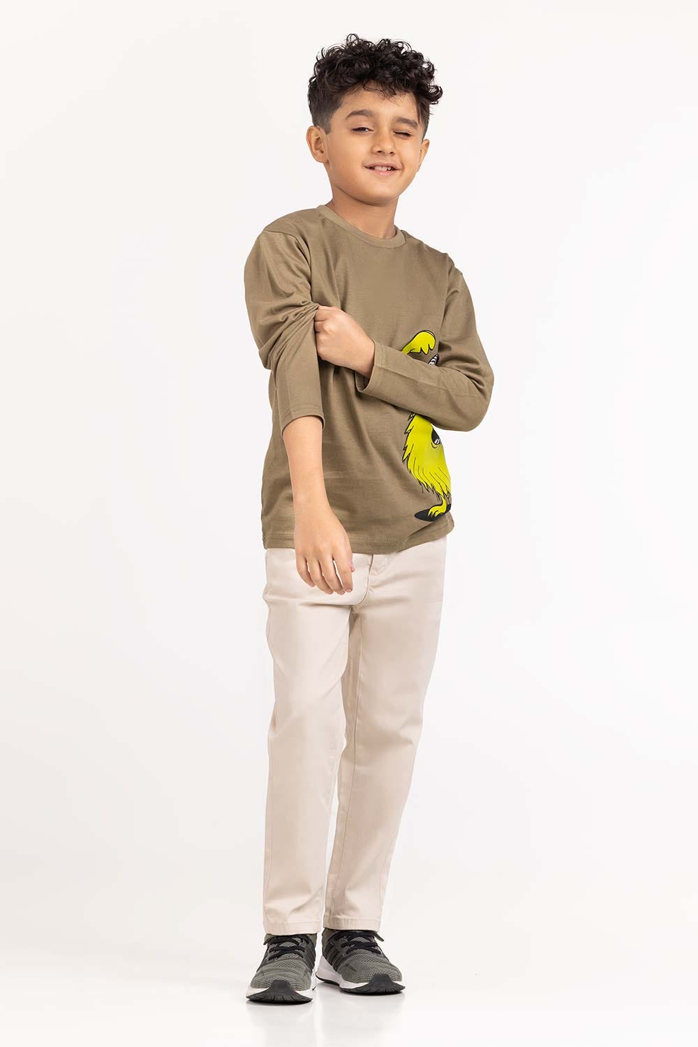Toddler Boy Olive Knit T-Shirt 224-513-023