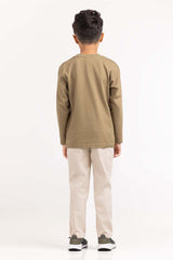 Toddler Boy Olive Knit T-Shirt 224-513-023