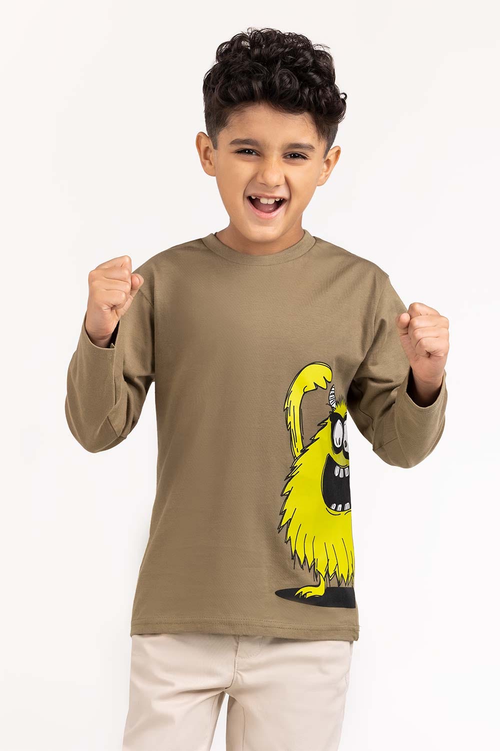 Toddler Boy Olive Knit T-Shirt 224-513-023
