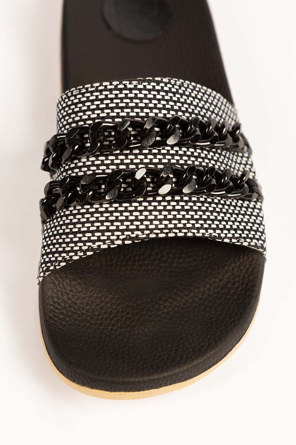 Women Black Slides