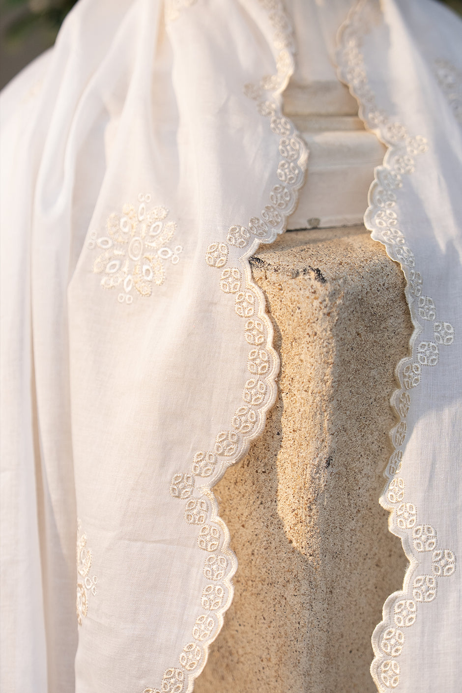 Embroidered Lawn Dupatta