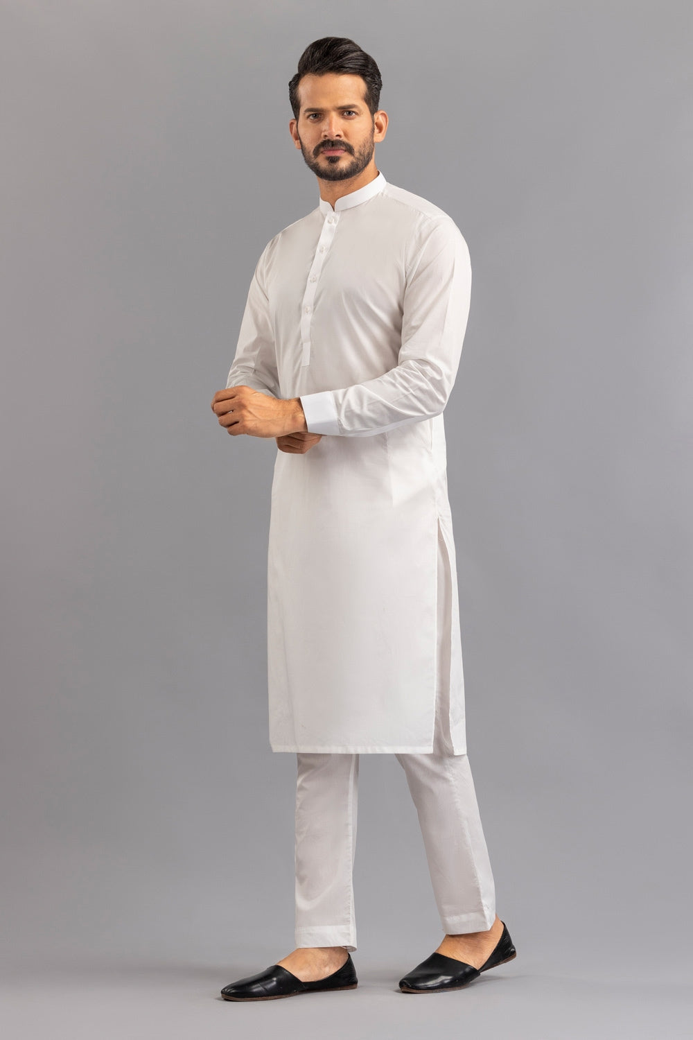 Red Gold Latha Unstitched Fabric Cotton-LF