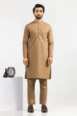 Red Gold Latha Unstitched Fabric Cotton-LF
