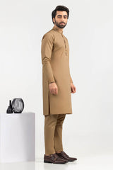 Red Gold Latha Unstitched Fabric Cotton-LF
