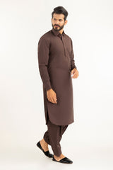 Red Gold Latha Unstitched Fabric Cotton-LF