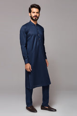 Navy Blue GUL NAYAB MIX & MATCH Unstitched Fabric