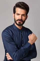 Navy Blue GUL NAYAB MIX & MATCH Unstitched Fabric