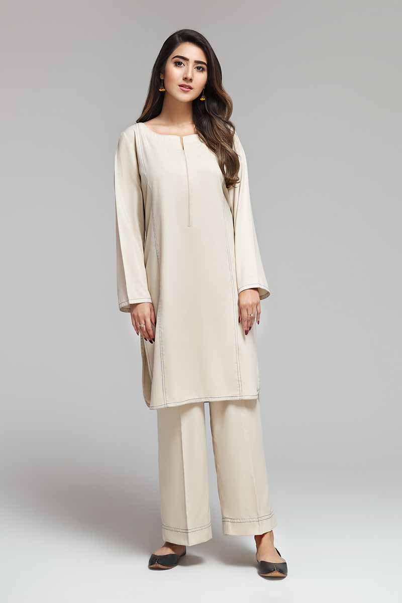 2 PC Premium Fine Wash & Wear Fabric Light Beige Gul 900 Shahposh N