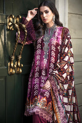 3 Piece Unstitched Printed Suit with Nylon Velvet Dupatta BVL-22
