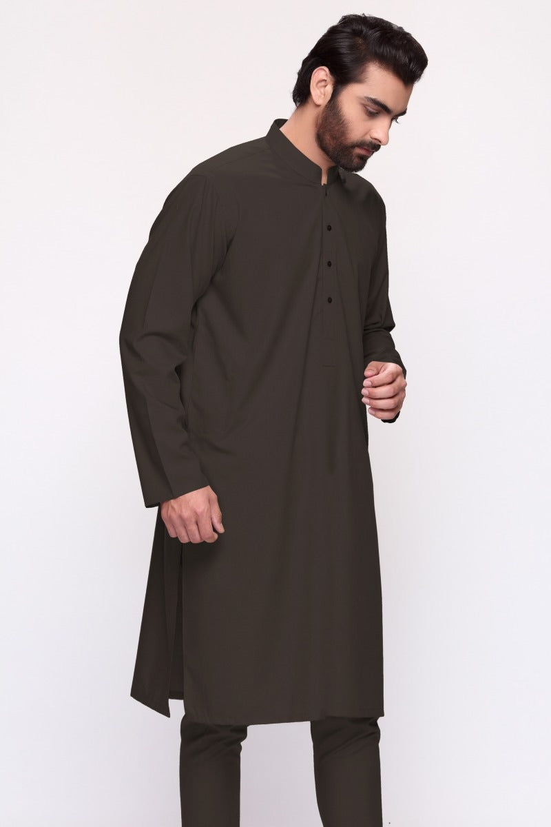 Chocolate Brown Unstitched Fabric Gul 900 Summer Cruise