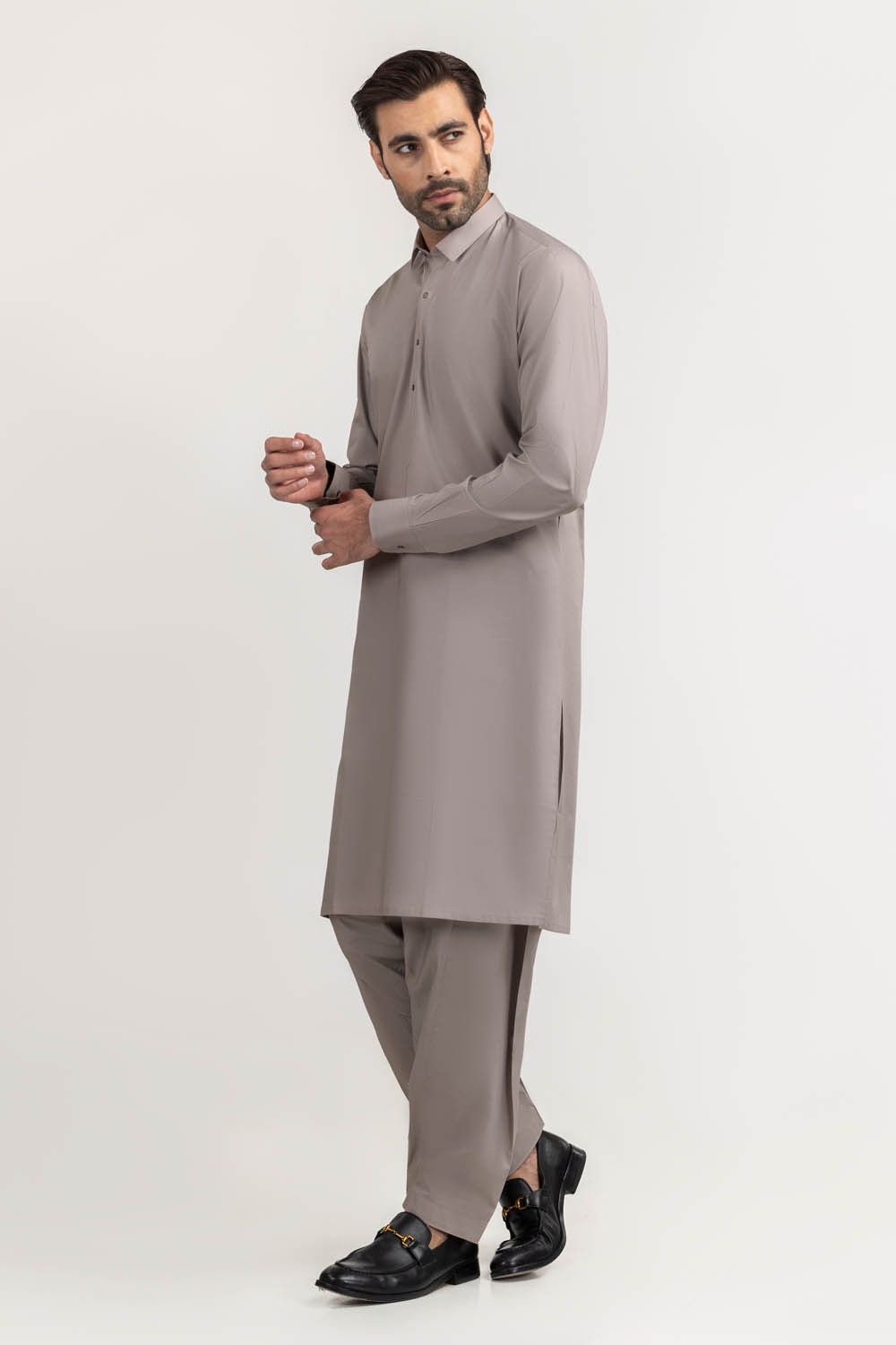 Titanium Latha Unstitched Fabric Cotton-LF